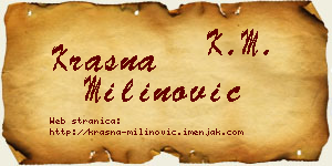 Krasna Milinović vizit kartica